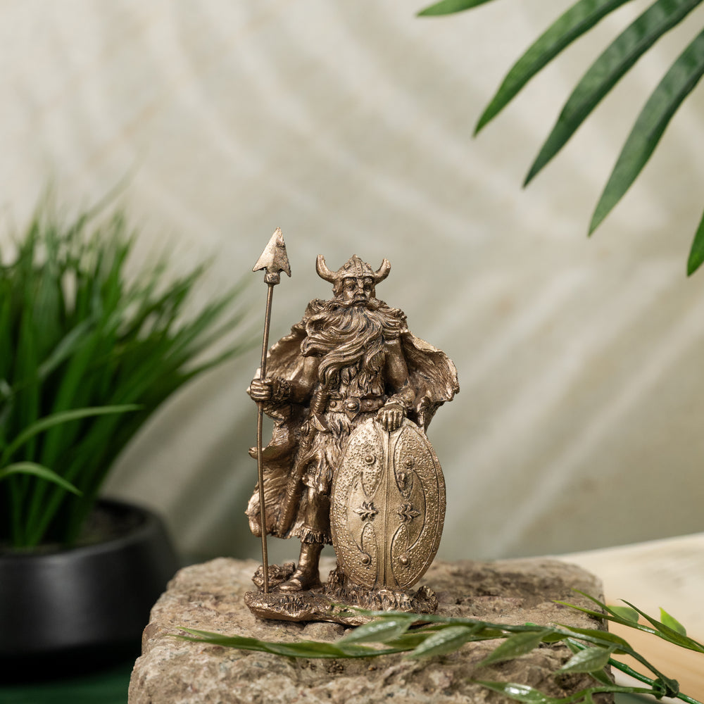 Bronze Polyresin Viking Figurine