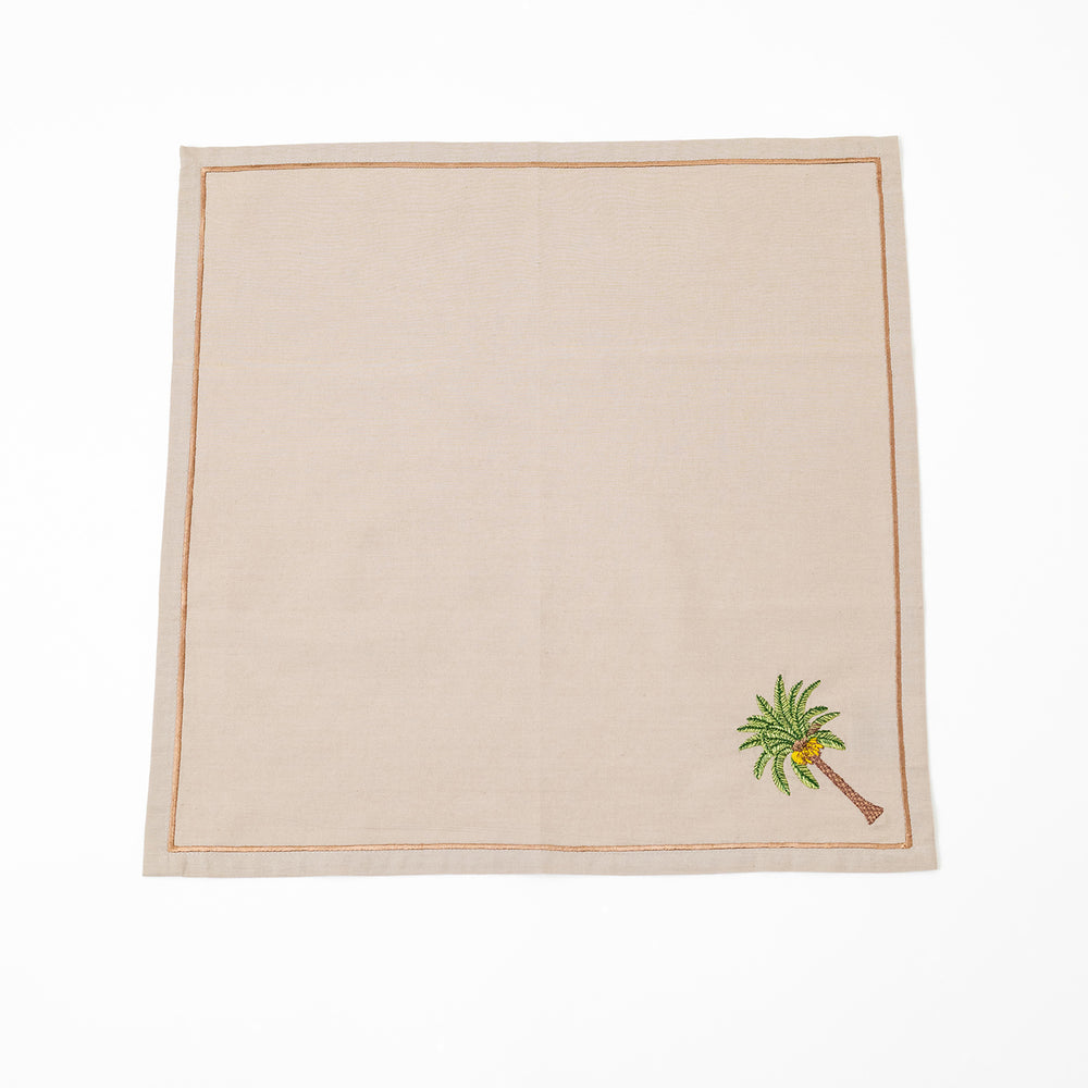 Natural Palm Tree Cotton Table Napkin