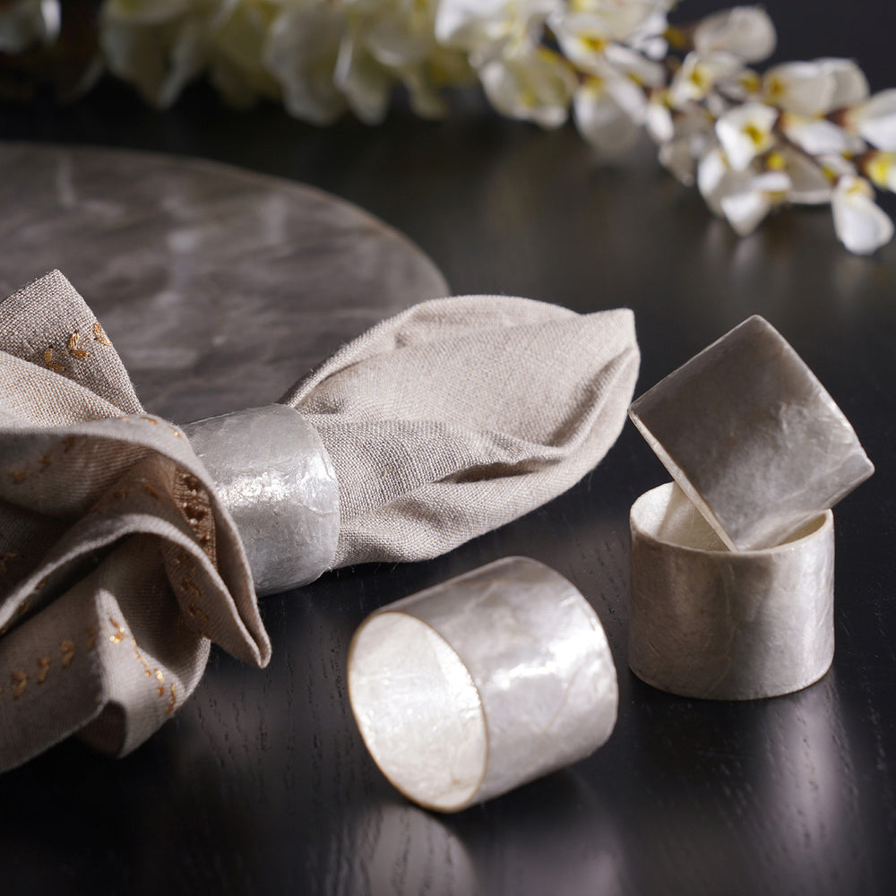 Grey La Perla Napkin Ring (Set of 4)