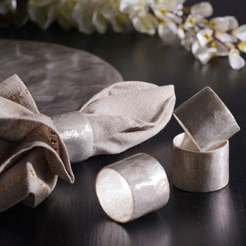 Grey La Perla Napkin Ring (Set of 4)