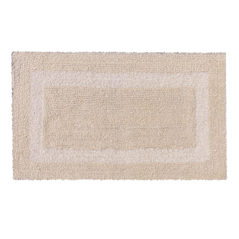 White Reversible Cotton Bathmat