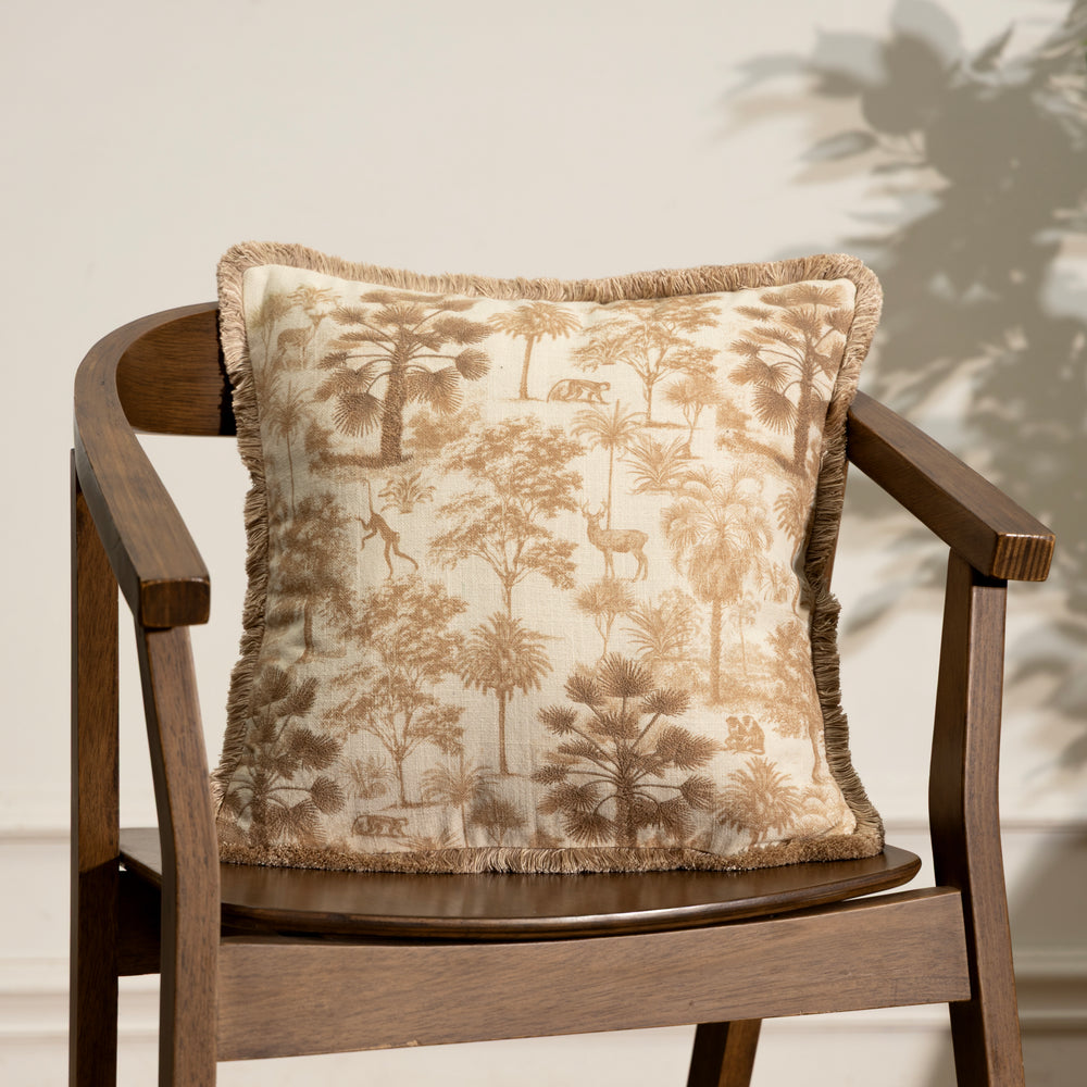 Savane Embroidered Cushion Cover – Beige