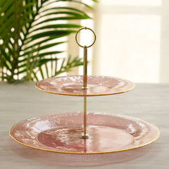 Fusion Pink Gold Cake Stand