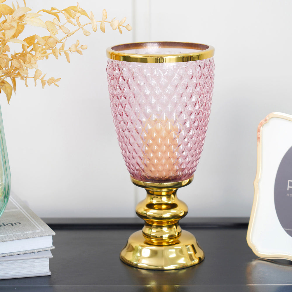 Eden Pink Gold Large Candle Holder