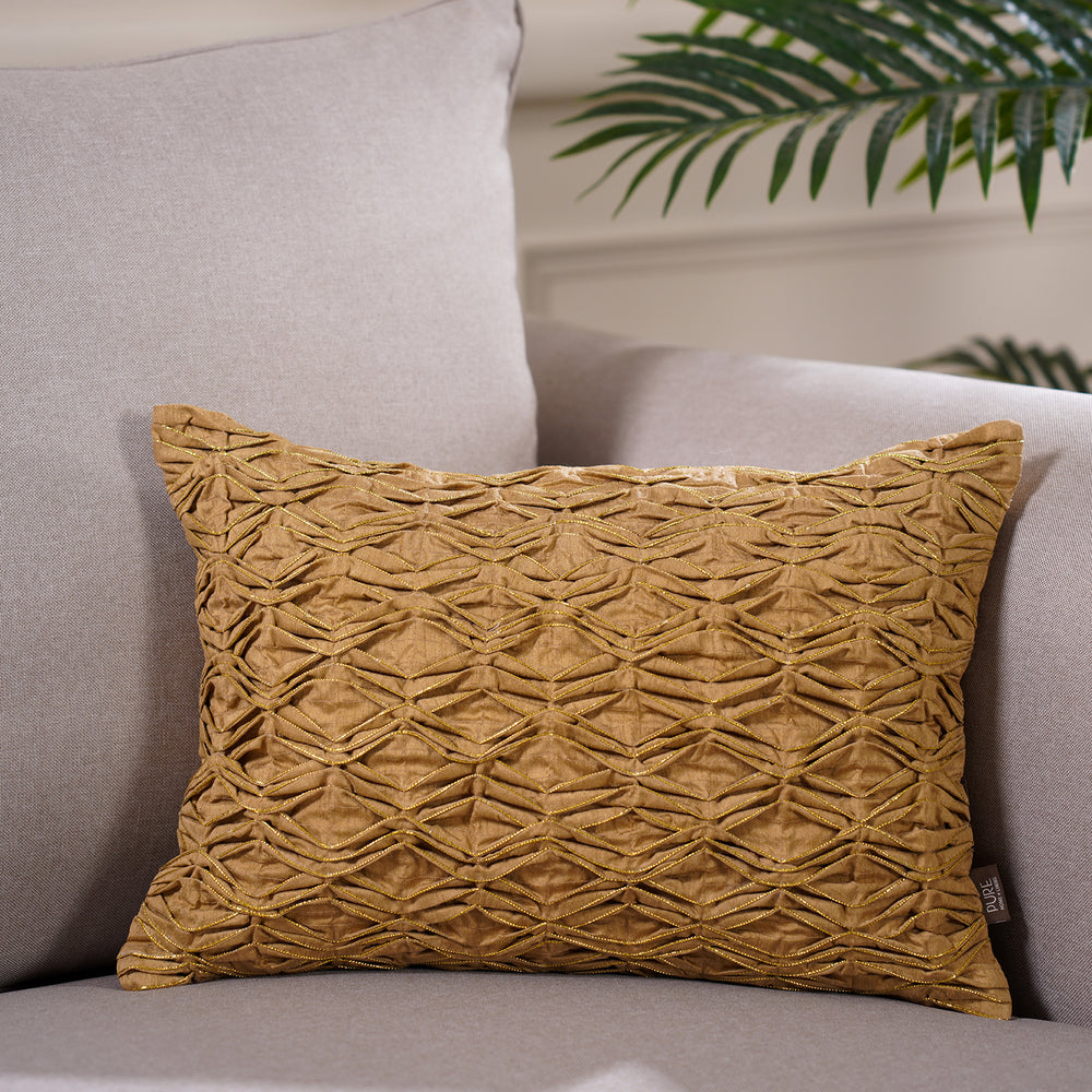 Zenia Gold Cushion Cover