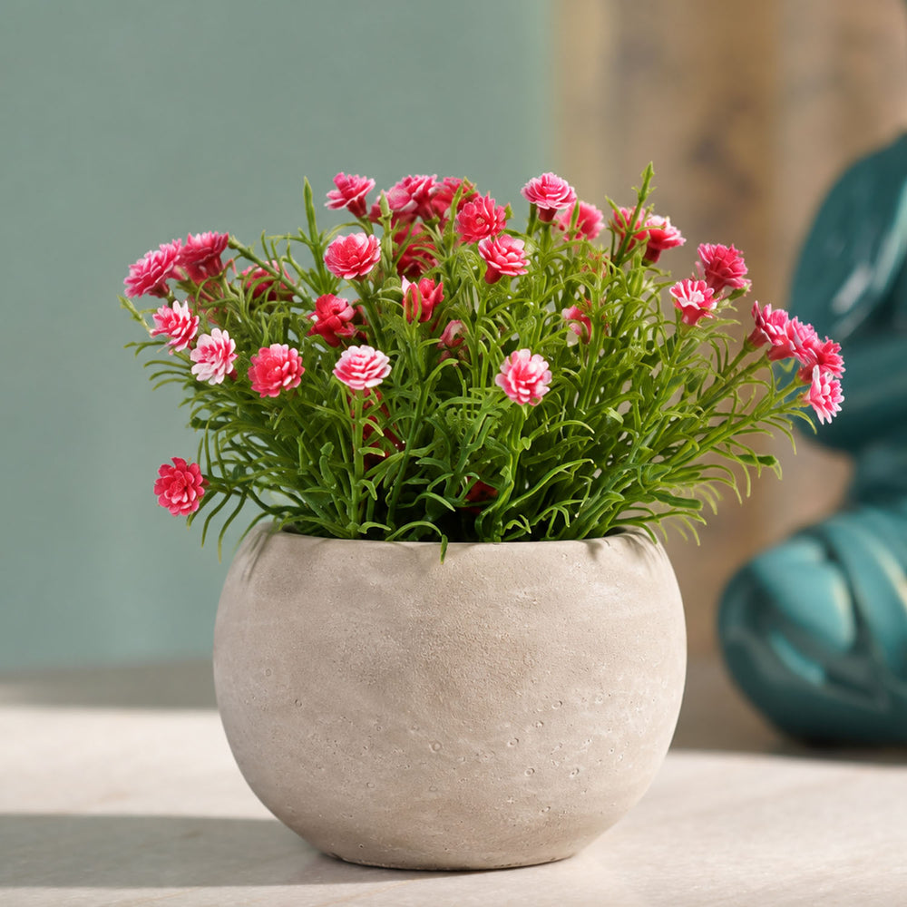 Pink Faux Wild Flowers in Pot