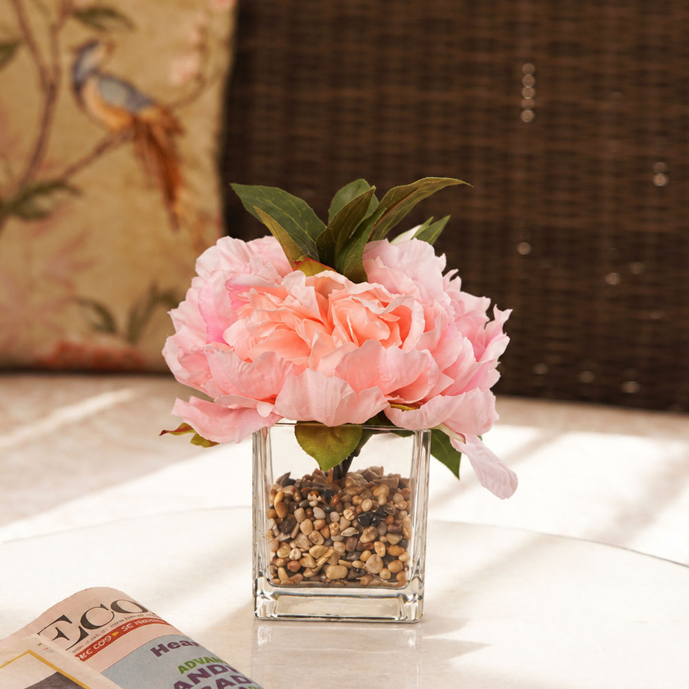 Light Pink Peony in Glass