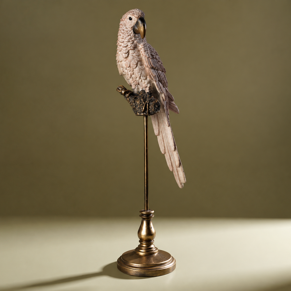 Ivory & Bronze Decorative Parrot Sculpture