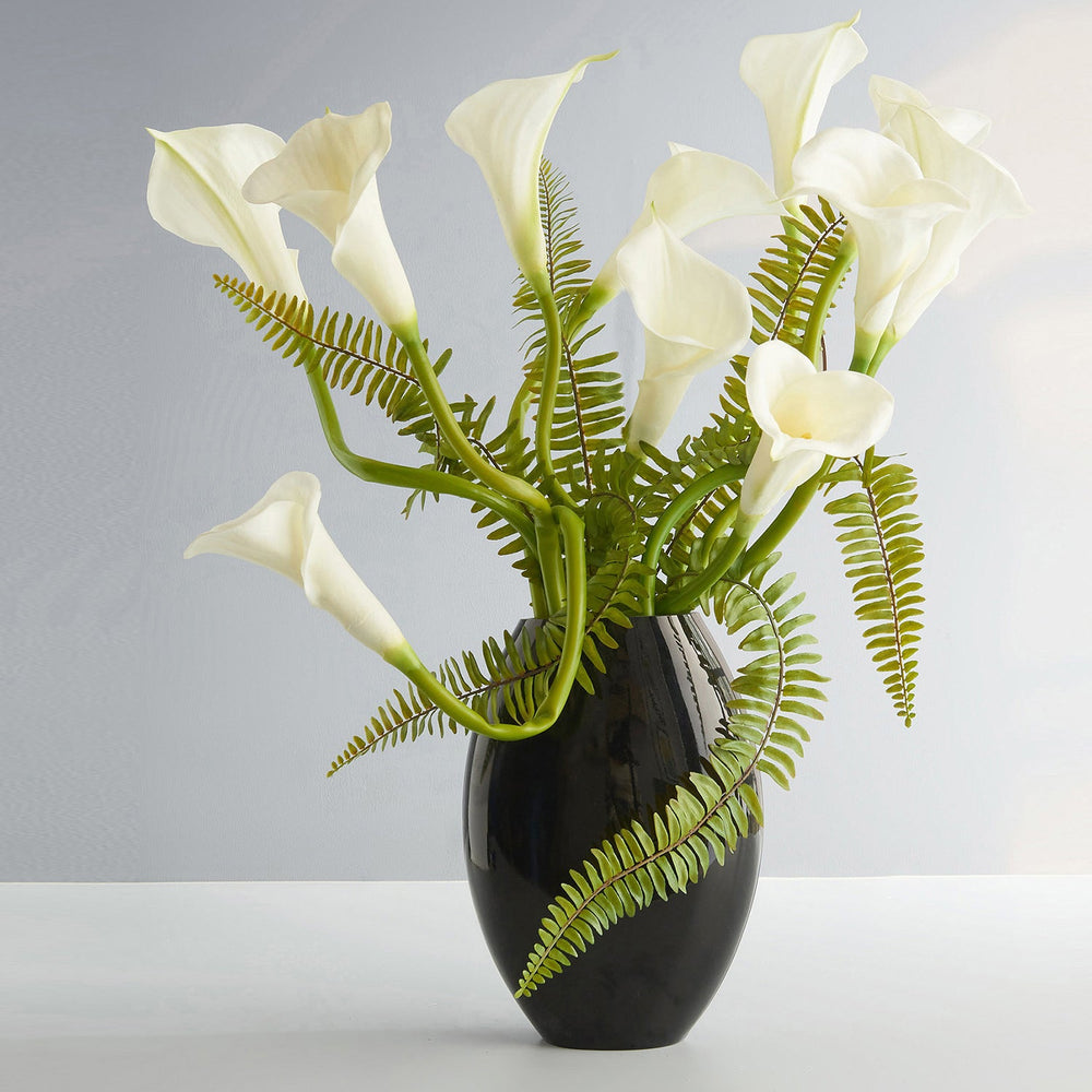 Black Elite Oval Vase