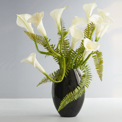Black Elite Oval Vase
