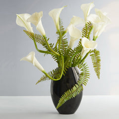 Black Elite Oval Vase