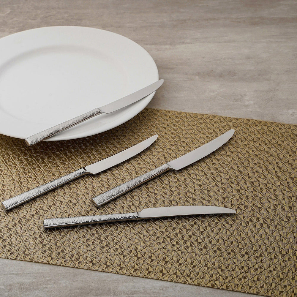 Set Of 4 Silver Colour Florence Table Knife