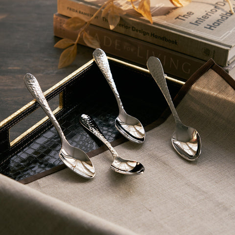 Set Of 4 Silver Colour Martin Teaspoon
