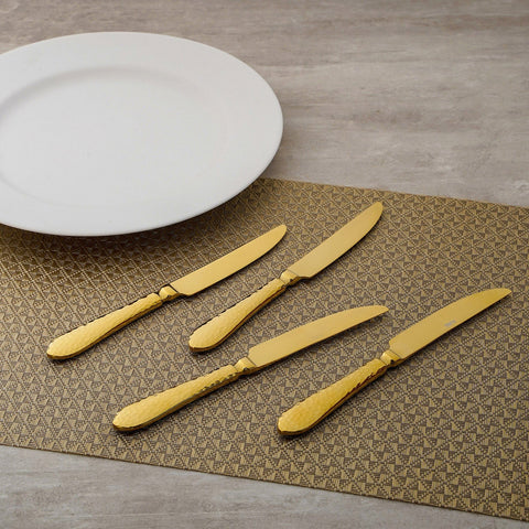 Set Of 4: Golden Martin Dinner Knife