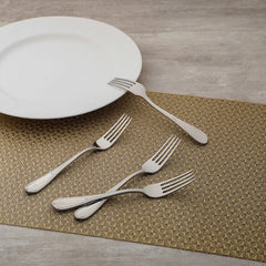 Set of 4: Silver Colour Elizabeth Dessert Fork