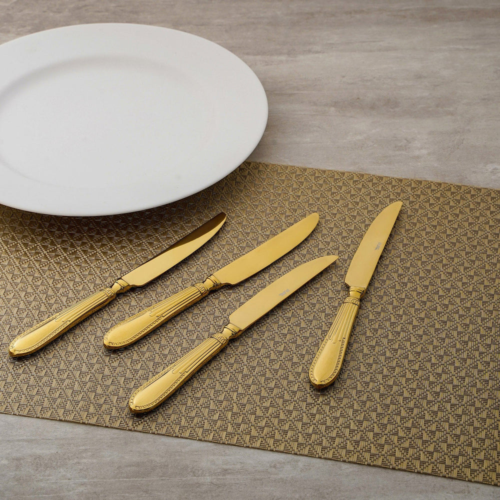 Set Of 4 Golden Elizabeth Dessert Knives