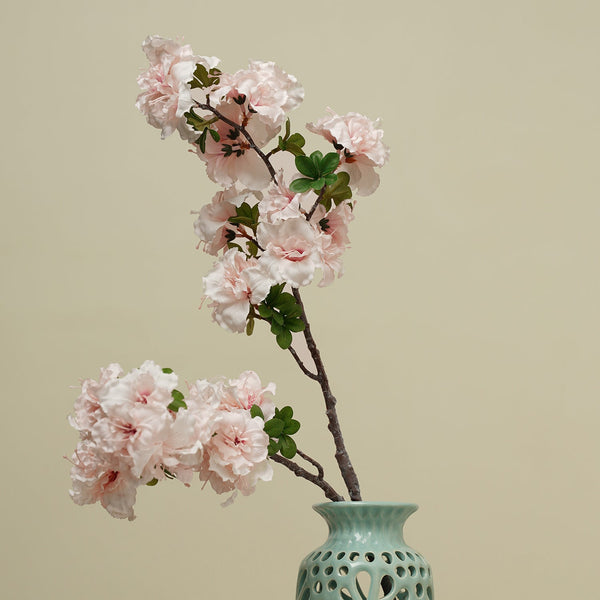Pink Azalea Faux Flower Stem Single