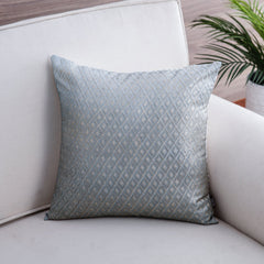 Blue Single Embroidered Square Cushion Cover