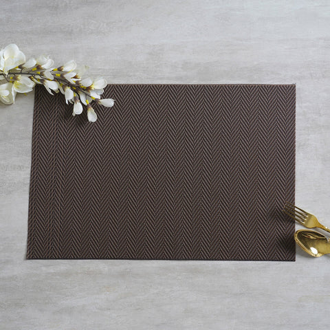 Set Of 6: Woven Vinyl Placemats