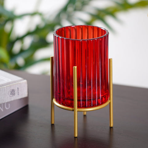 Ruby Red Ribbed Hurricane