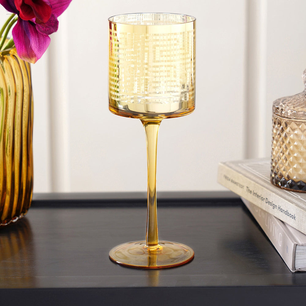 Citrine Gold Large Candle Holder