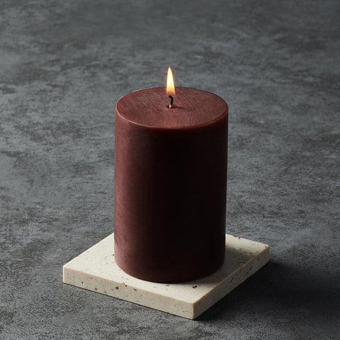 Brown Solid Pillar Candle3