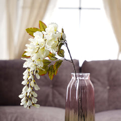 White Bean Faux Flower Stem Single