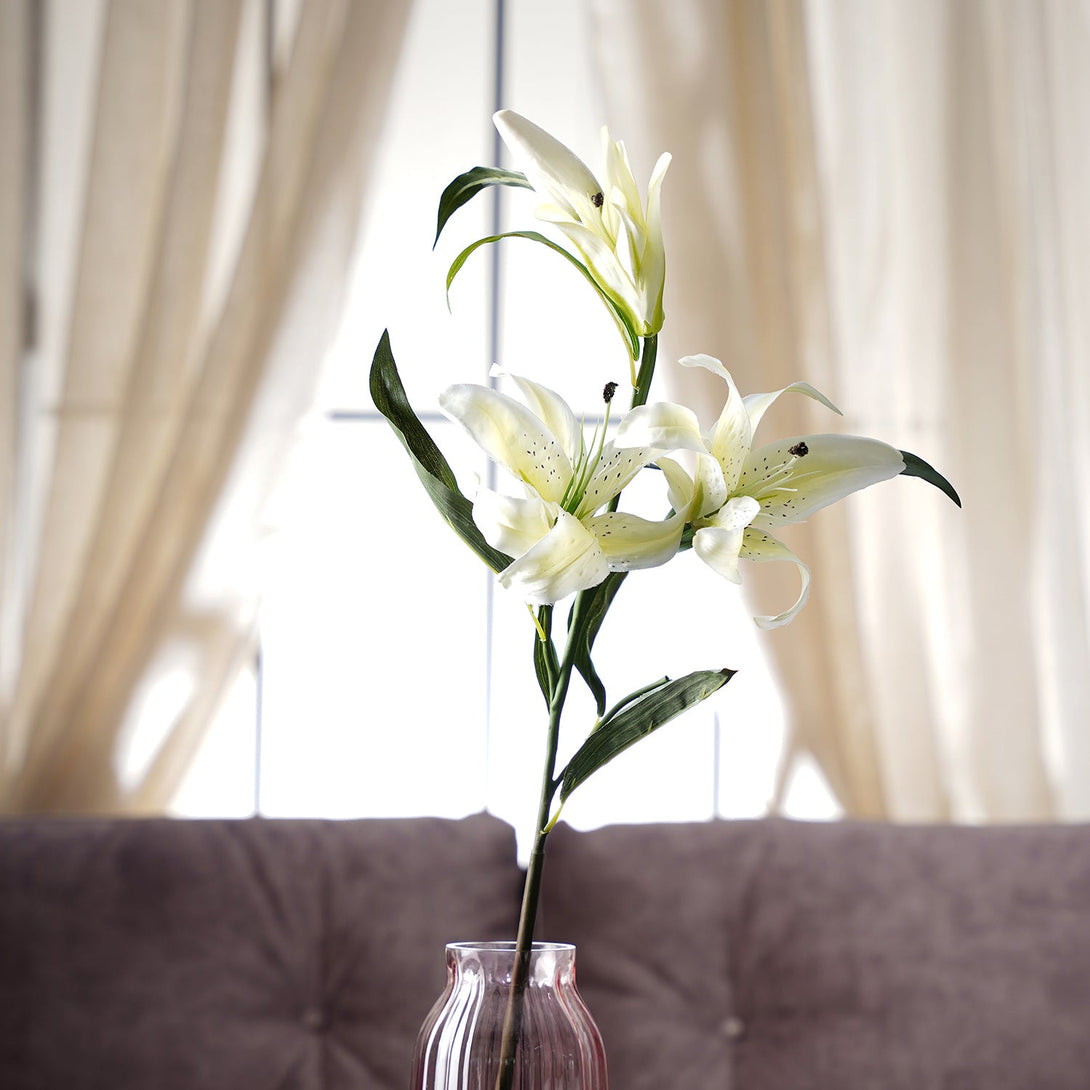 artificial lilies white Shop White Lily Faux Flower Stem Single