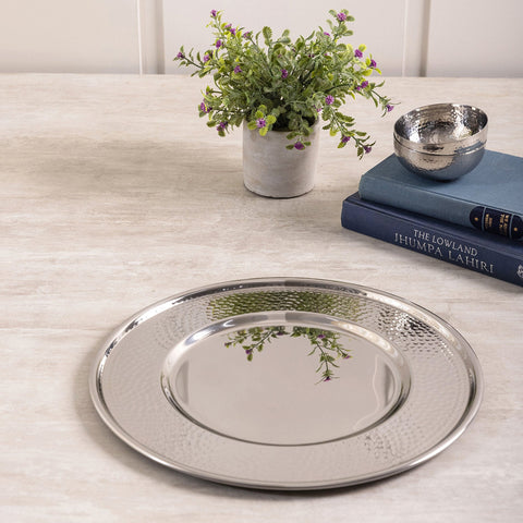 Hammered Round Bar Tray