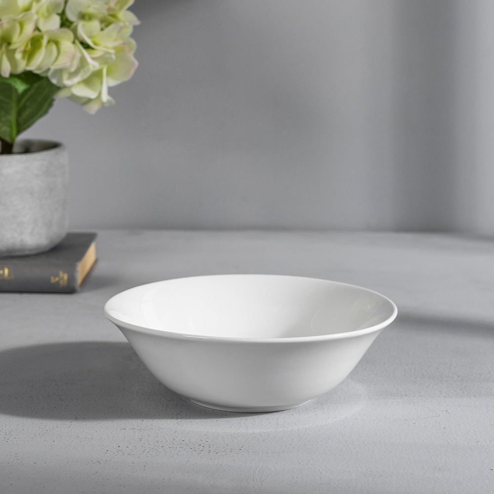 Set Of 2: Large Cream Classic Salad Bowl