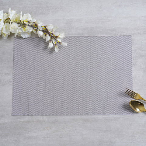 Set Of 6: Woven Vinyl Placemats
