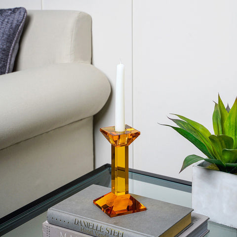 Small Crystal Taper Candle Holder