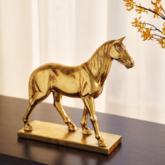 Golden Horse Figurine