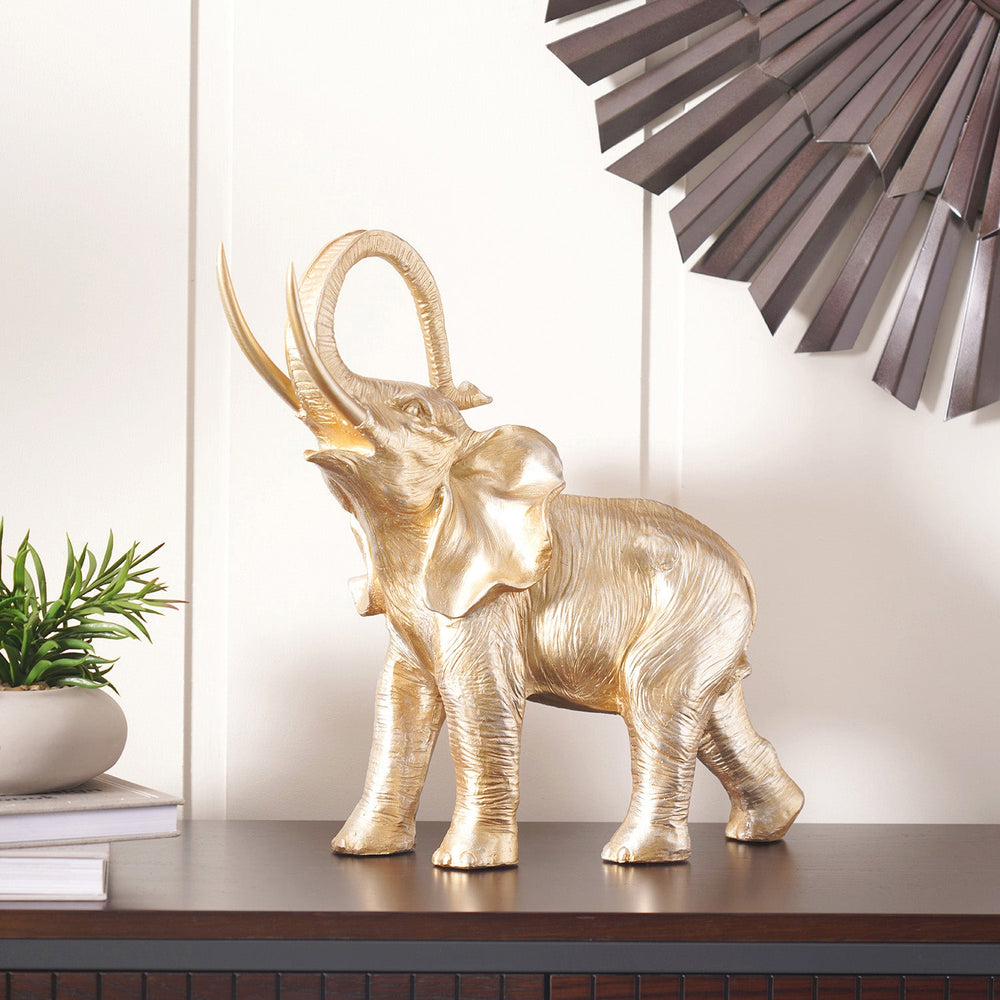 Gold Polyresin Elephant - Large