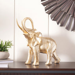 Gold Polyresin Elephant - Large