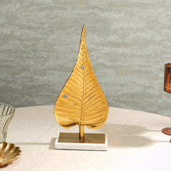 Gold Metal Leaf Stand