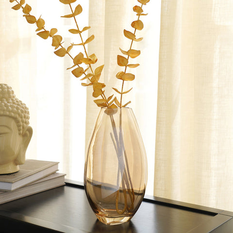 Brown Aurora Amber Glass Vase