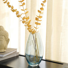 Blue Solid Glass Vase