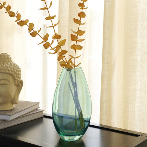 Blue Transparent Glass Vases