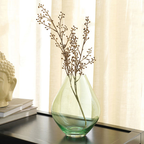 Green Aurora Verde Glass Vase