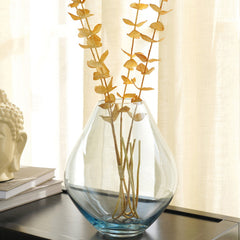 Blue Solid Glass Vase