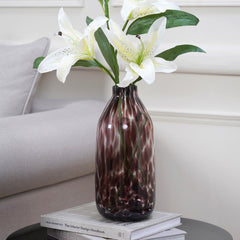 Dotted Brown Flower Vase Large