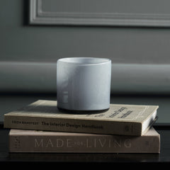 Solid Grey Glass Votive