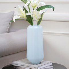Ivy Blue Blown Flower Vase Large