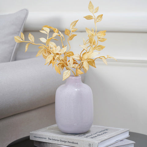 Ivy Pink Blown Spherical Flower Vase