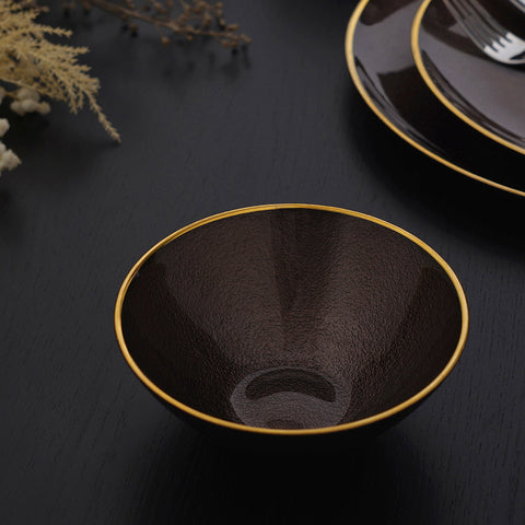 Natural Dark Copper Brown Small Bowl