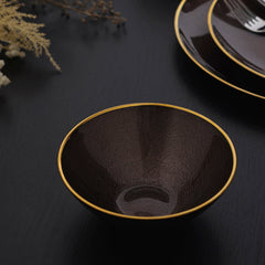 Natural Dark Copper Brown Small Bowl