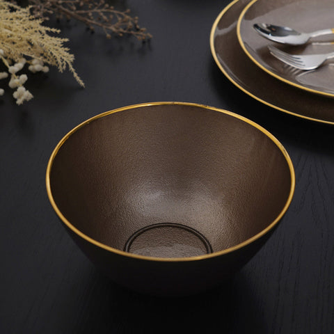 Natural Bronze Taupe Deep Bowl