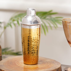 Gold Cocktail Hammered Shaker