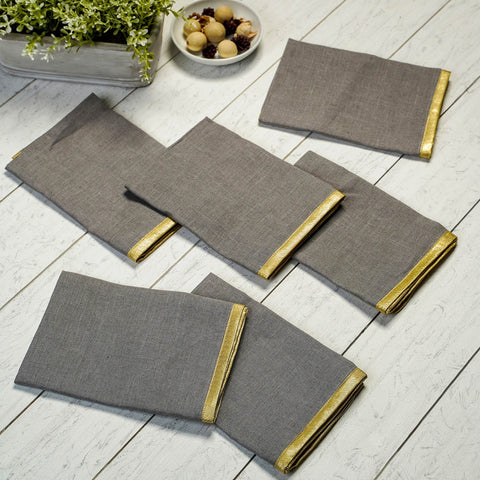 Set Of 6: Pablo Grey Napkin